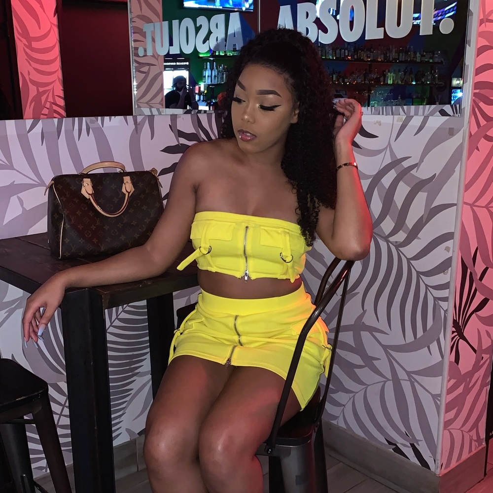 Yellow two piece set - Picture 2 of 2